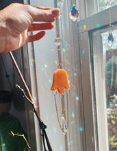 Load image into Gallery viewer, Tulip Sun Catcher - Translucent Orange Sherbet
