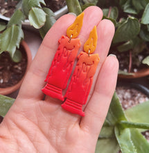 Load image into Gallery viewer, Candle Earrings in Lingering Flame
