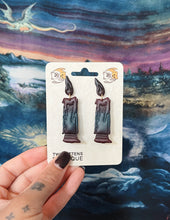 Load image into Gallery viewer, Candle Earrings in Moody Night
