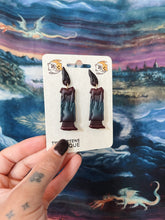 Load image into Gallery viewer, Candle Earrings in Moody Night
