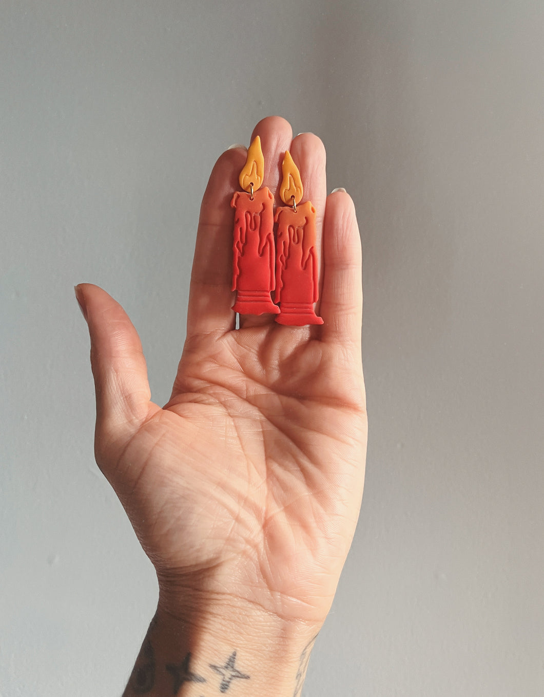 Candle Earrings in Lingering Flame