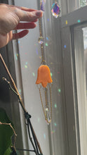 Load and play video in Gallery viewer, Tulip Sun Catcher - Translucent Orange Sherbet

