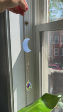 Load and play video in Gallery viewer, Crescent Moon Sun Catcher - Multiple Colors Available!
